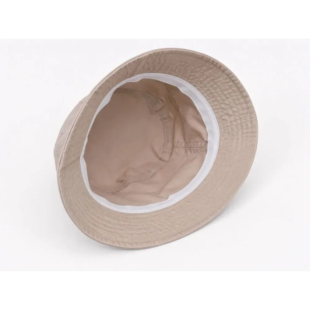 NWOT Womens Wide Brim Bucket Sun Hat Khaki Brown Canvas Packable Travel Beach